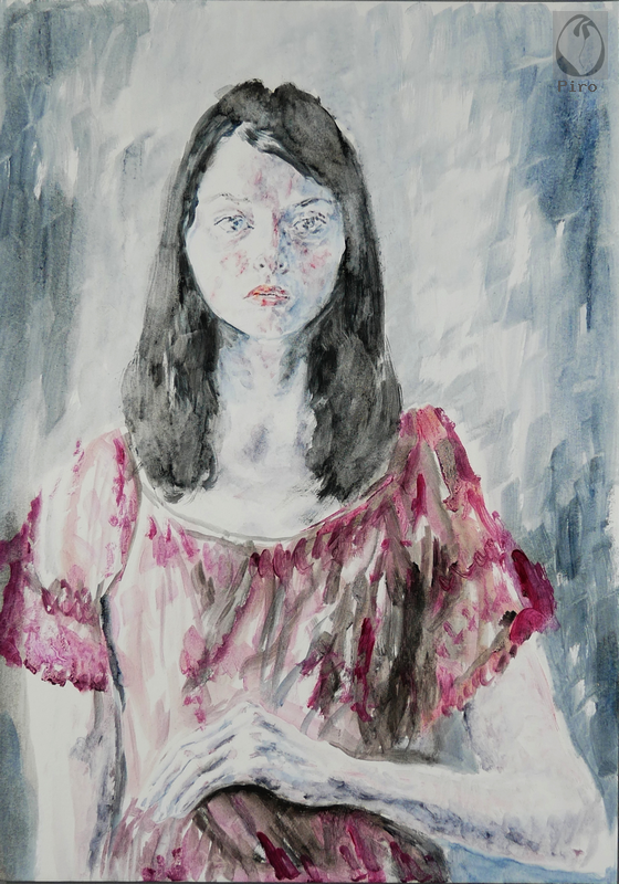 oil on paper - olio su carta di Piro
